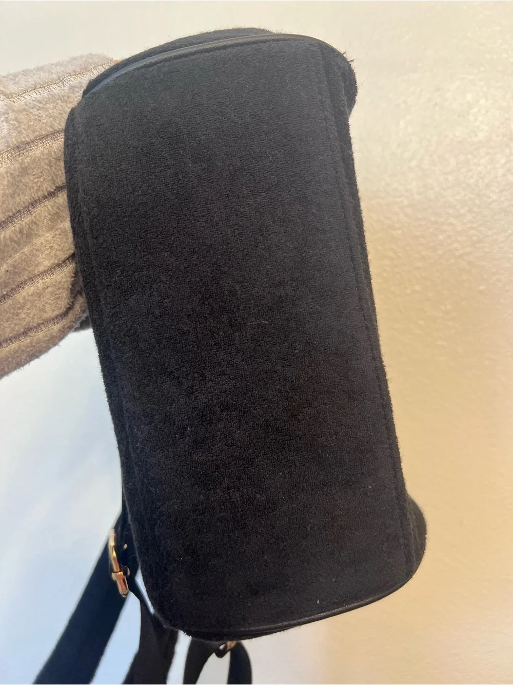 Juicy Couture Liquorice Big Spender Velour Backpack